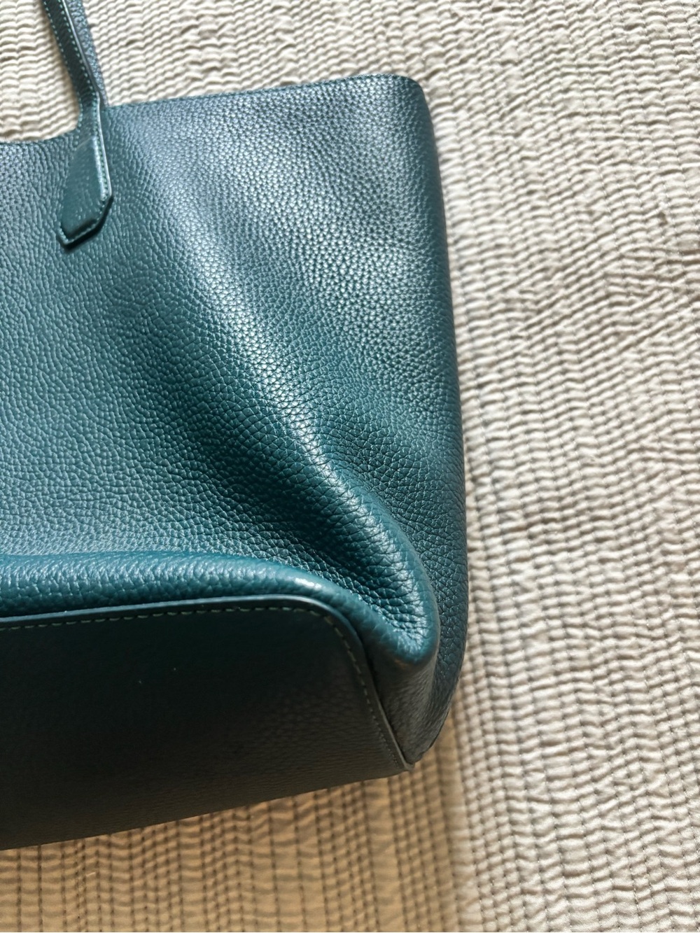 EUC Tory Burch Perry Ocean Green Teal Tote - Picture 3 of 15